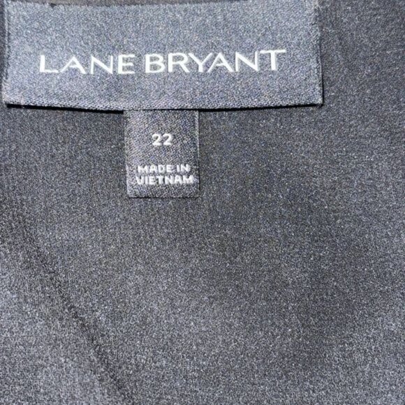 Lane Bryant Black Fringe Tank Top Polyester Womens Size 22 - Picture 5 of 8